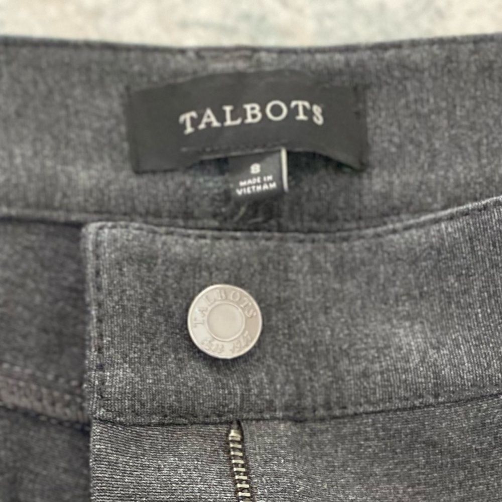 Talbots Women's Gray/Black Size 8 Point Pants - Picture 4 of 7